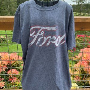 Ford Men's Women's Large Gray Short Sleeve T-shirt with FORD Graphic